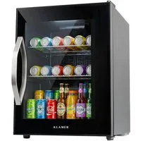KLAMER Getränkekühlschrank 96020, 55 cm hoch, 40 cm breit, Temperaturkontrolle, Energieeffizient, Glasfront
