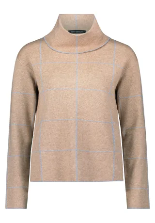 Betty Barclay - Strickpullover patch beige/grey - Gr. - 40