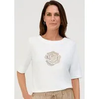 bianca Print-Shirt DINIA mit dezenten grafischem Blumen-Motiv
