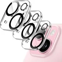 MSM Kameraschutzglas 3X 3D Kameraglas für Apple iPhone 15 / 15 Plus Panzerfolie 9H KLAR