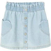 vertbaudet Minirock Mädchen Jeansrock mit Herztasche