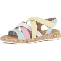 Gabor Rhodos Riemchensandale Sandalette, Sommerschuh im Kontrast-Look, G-Weite