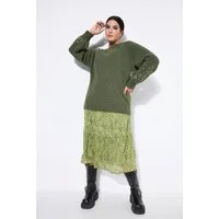 Studio Untold Strickpullover Pullover Classic Shape Zierperlen Ballonärmel