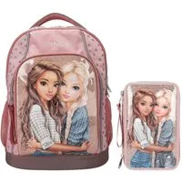 Depesche Kinderrucksack TOPModel Schul-Set DOTS 2er Set (1x Schulrucksack, 1x Federmäppchen, 2-tlg)