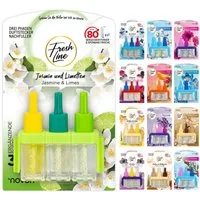Fresh Line Raumduft Nachfüllflakons, 3 x 7 ml – Für elektrische Duftstecker, Geeignet für elektrische Duftstecker – für Wohnräume und Büro