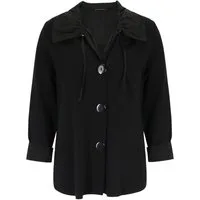Doris Streich Sweatjacke mit Taft-Kragen