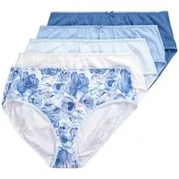 Ulla Popken Midislip Midislips 5er-Pack Rosen/einfarbig