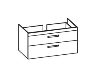Artiqua 411 Waschtischunterschrank für 2nd Floor 049112 Oxid Dunkelgrau quer, 411-WU2L-D09-7184-723 411-WU2L-D09-7184-723