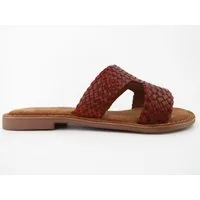 Lazamani Leder tan Pantolette