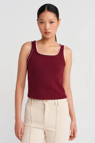 Damen Rippstrick Baumwolle Cami Bluse