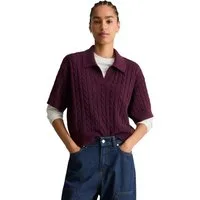 Marc O'Polo DENIM Strickshirt mit Polokragen, Schurwollmix, oversize