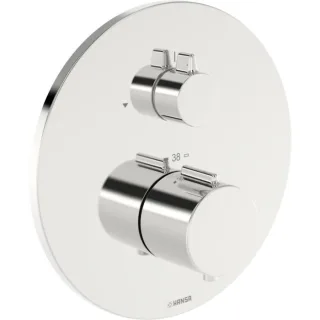 Hansa HANSAEASYTHERM 8861 Thermostat 88619245 Fertigmontageset, Sichtteil für einen Abgang, rund chrom