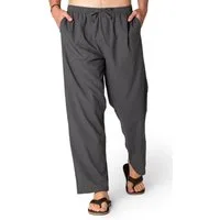 PANASIAM Stoffhose Bundhose 'K' bequeme Unisex Stoffhose aus 100% Baumwolle für Damen und Herren Freizeithose mit Taschen Relaxhose bequeme Sommerhose
