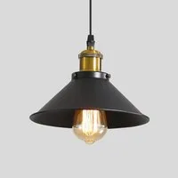 Riserva Hängeleuchte Hängelampe Schwarz Gold E27, Vintage Pendelleuchte Küche