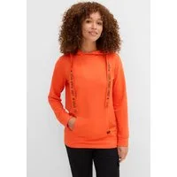 bonprix Kapuzensweatshirt bequeme Passform, bedrucktes Bindeband, mit Kängurutasche