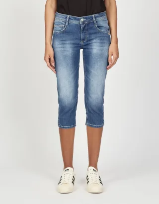 GANG Damen Jeans 94AMELIE CAPRI - relaxed fit Jeans mid vintage wash