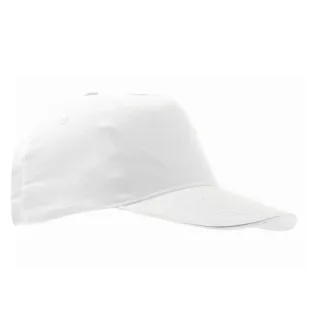 SOLS Unisex Sunny 5 Panel Baseballkappe (Weiß)