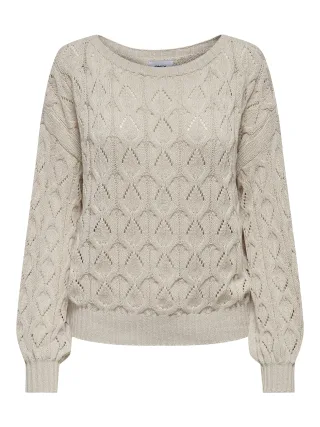 ONLY - ONLBRYNN LIFE STRUCTURE L/S PUL KNT NOOS Pumice Stone - Gr. - XL
