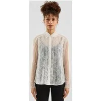 QS Langarmbluse Bluse Transparente Bluse