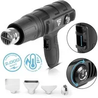 STAHLWERK Heißluftgebläse HP-2000 ST 2.000 Watt starke Heißluftpistole, 2000 in W, bis max. 600 °C, (Set, 5-tlg., Set), zum Entlacken, Schweißen, Schrumpfen oder Fügen von Kunststoffen