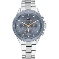 Tommy Hilfiger Multifunktionsuhr MELLIE 1782708, Quarzuhr, Armbanduhr, Damen, Datum, Glaskristalle, Edelstahlarmband