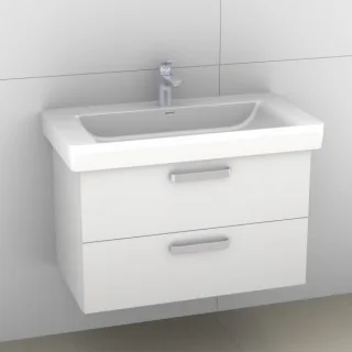 Artiqua 415 Waschtischunterschrank für Pro S 813965 Weiß Hochglanz, 415-WU2L-L57-7016-68 415-WU2L-L57-7016-68
