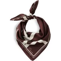OPUS Halstuch Halstuch aus Satin mit grafischem Muster, Fließender Fall mit modernem Statement Look