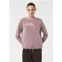 comma Sweatshirt Sweatshirt Weiches Sweatshirt mit Artwork und Schnürung