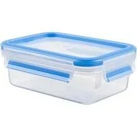 CLIP & CLOSE Frischhaltedose transparent/blau, 0,55 Liter, Klassikformat