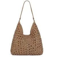 Zaewry Strandtasche Damen, Sommer Handtasche, Strohtaschen, Stilvoll Korbtaschen, Basttaschen, Boho Shopper Tasche, Schultertasche Umhängetasche