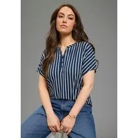 Laura Scott CURVE T-Shirt Große Größen casual Stil, Streifen-Optik, figurumspielende Passform