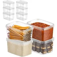 mikken Frischhaltedose Gefrierdose 1800 ml mit Frischhaltedose mit Deckel, (Spar-Set, 10-tlg., 10er bis 100er Set), stapelbar, luftdicht, verschiedene Set-Größen