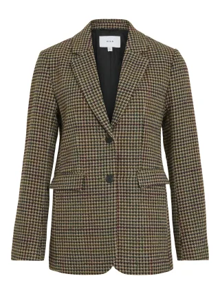 VILA - VIHAPPY L/S BLAZER/R Natural Melange - Gr. - 40