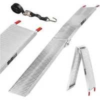 TRUTZHOLM Auffahrrampe Alu 205cm 340 kg Tragkraft klappbar rutschhemmend gerillt Verladerampe (Produkt, 1-St), 21430