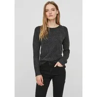 Vero Moda Rundhalspullover VMDOFFY in melierter Optik