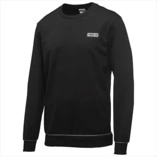 Puma Icny Logo Herren LS Black Sweatshirt Top Jumper Pullover 568916 01 EE140