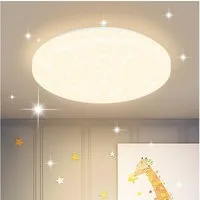 Nettlife LED Deckenleuchte Sternenhimmel Kinderzimmer 15W 21cm 3000K/4000K Weiß Deckenlampe, LED fest integriert, Kinderzimmer Deckenleuchte