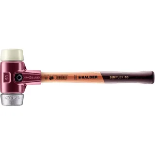 HALDER SIMPLEX - Schonhammer mit TE-Gehäuse und Holzstiel, Nylon / Weichmetall - 3089.050