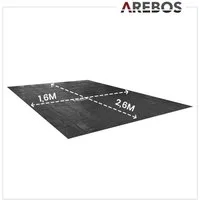 Arebos Solarabdeckplane Solarplane 120 µm Pool-Abdeckplane mit Wärmefolie (Stück, schwarz), 120mic