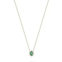 CHRIST Collier CHRIST Damen-Kette 585er Gelbgold 1 Smaragd
