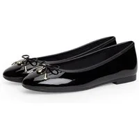 Tommy Hilfiger TH CHARM PATENT BALLERINA Ballerina Businessschuh, Schlupfschuh goldfb. TH-Schmuckelement, schmale Form