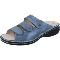 Finn Comfort FINN COMFORT Hellas Damen Pantolette jeans Glattleder - Größe: 38 Pantolette Wechselfußbett