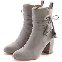 LASCANA Stiefelette mit Blockabsatz, High-Heel-Stiefelette, Ankle Boots, Stiefel