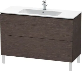 Duravit L-Cube Waschtischunterbau bodenstehend Eiche dunkel gebürstet Matt 1220x481x704 mm - LC66280 LC662807272