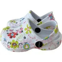 VewoTex Baby & Kinder Clogs mit Blumenmuster » günstige Kinderschuhe Clog (1 Paar Clogs, 2-tlg., Kein Set) Kinder Badeschlappen » Badelatschen mit Riemen & Cut-Outs