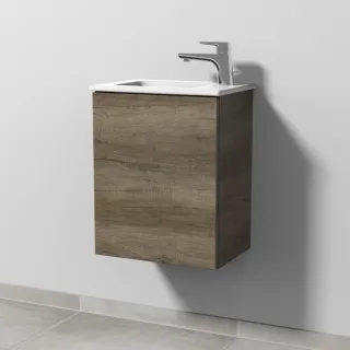 Sanipa 3way Waschtischunterbau zu Duravit ME by Starck Waschtisch mit 1 Tür, Eiche-Nebraska SM72037