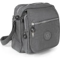 BAG STREET Umhängetasche Bag Street Damenhandtasche Umhängetasche (Umhängetasche), Damen, Jugend Umhängetasche Nylon, grau ca. 20cm x ca. 22cm