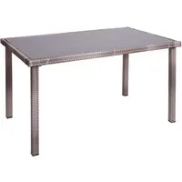 PROREGAL® Gartentisch Poly-Rattan Tisch HxBxT 71x120x75cm Balkontisch Farbe
