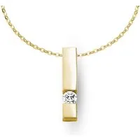Adam & Eve Goldkette Halskette 585/- mit 0.10ct Brillant Gelbgold 0.10 ct.