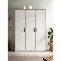 Home affaire Kleiderschrank LiLLE, Drehtürenschrank im Landhausstil, Schrank mit Metallgriffen viel Stauraum, mit Kleiderstange u Einlegeböden, vielseitig einsetzbar